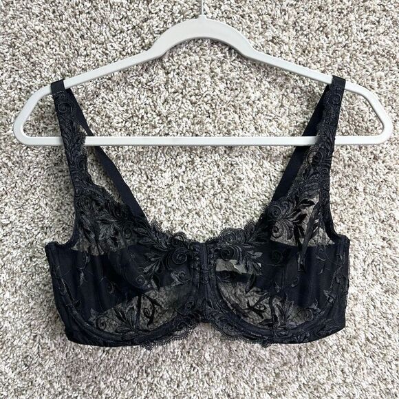 Soma Bra Women’s 38DD Black Sheer Lace - Picture 1 of 5